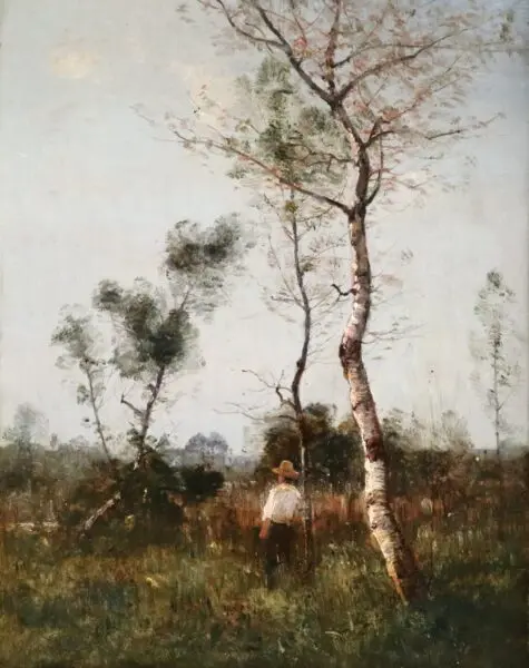 Paysan près d’un bouleau - Buy Fine Paintings Online
