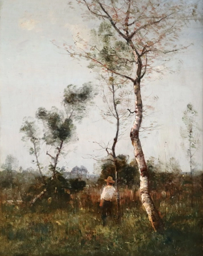 Paysan près d’un bouleau - Buy Fine Paintings Online