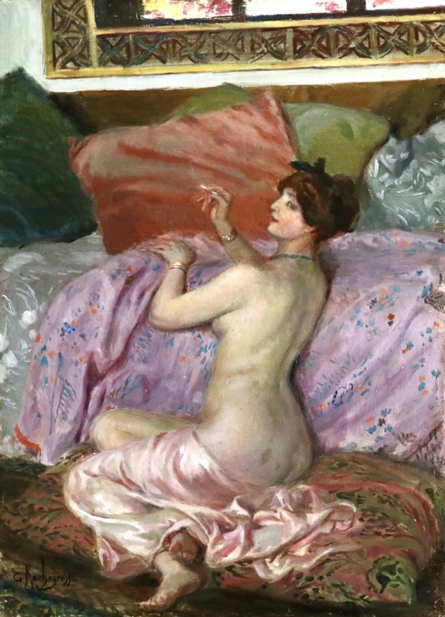 Nude Smoking a Cigarette - Buy Fine Paintings Online