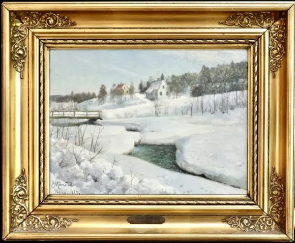 Hundselven, Norway – Winter - Buy Fine Paintings Online