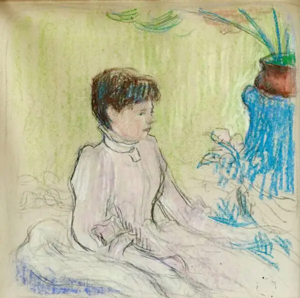 Jeune fille avec des fleurs - Buy Fine Paintings Online