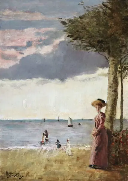 Elegante Sur La Plage - Buy Fine Paintings Online