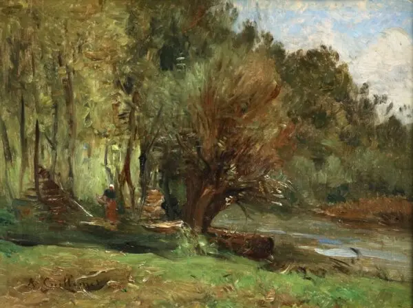Figure by a Cottage - Buy Fine Paintings Online