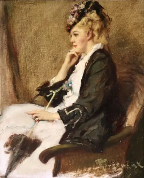 Portrait of an Elegant Lady - Buy Fine Paintings Online