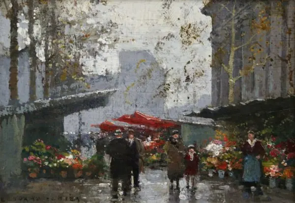 Place de la Madeleine – Marche aux fleurs Paris - Buy Fine Paintings Online