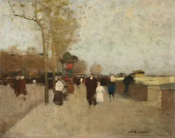 Figures by the Seine - Buy Fine Paintings Online
