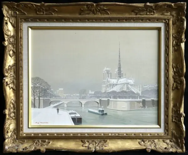 Notre Dame Sous La Neige - Buy Fine Paintings Online