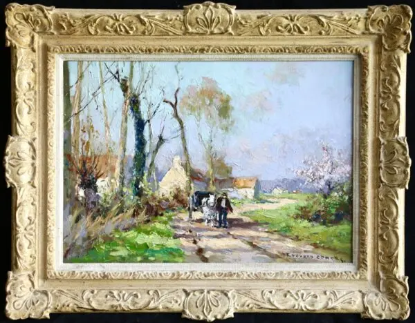 Horse & Cart on Country Road - Buy Fine Paintings Online