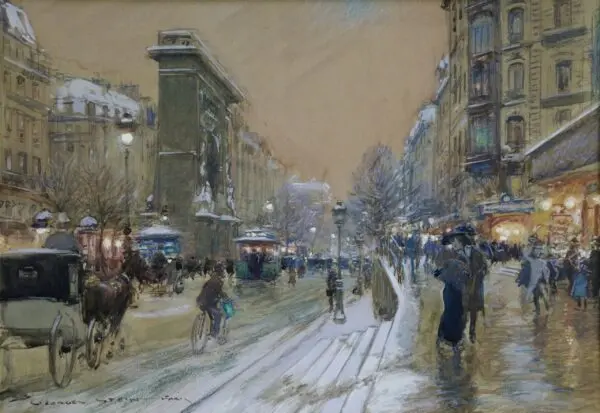 Evening – Porte Saint Denis, Paris - Buy Fine Paintings Online