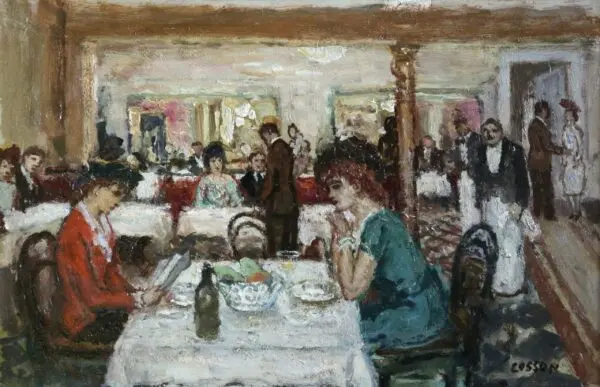 Figures in a Cafe - Buy Fine Paintings Online