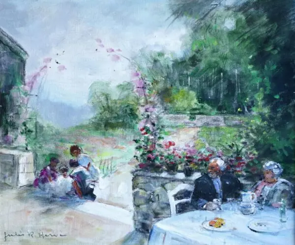 L’ete sur la terrasse - Buy Fine Paintings Online