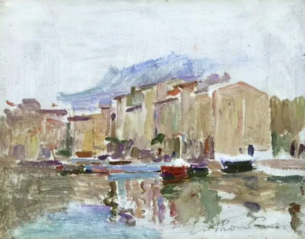 Boats in a Harbour - Buy Fine Paintings Online