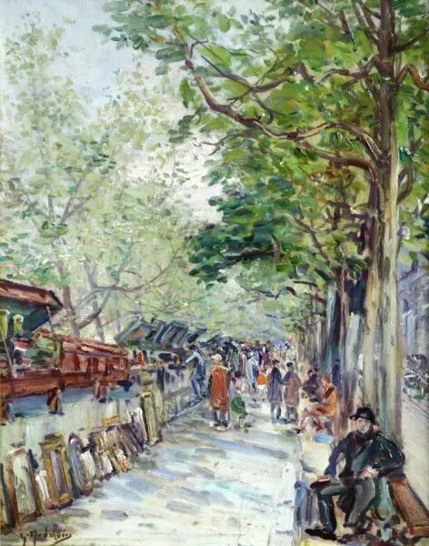 Les Bouquinistes - Buy Fine Paintings Online