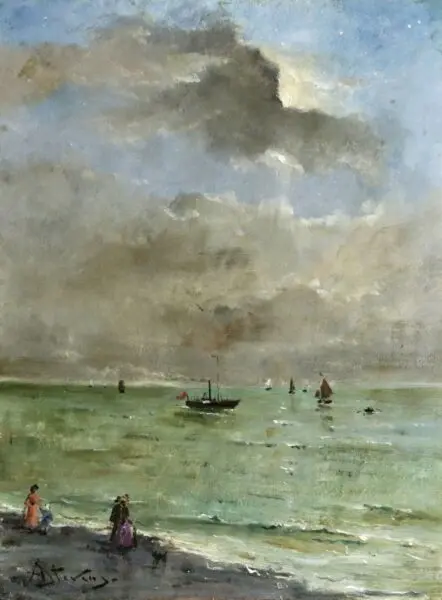 Elegantes sur la plage - Buy Fine Paintings Online