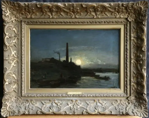 Bord de Seine au clair de lune - Buy Fine Paintings Online