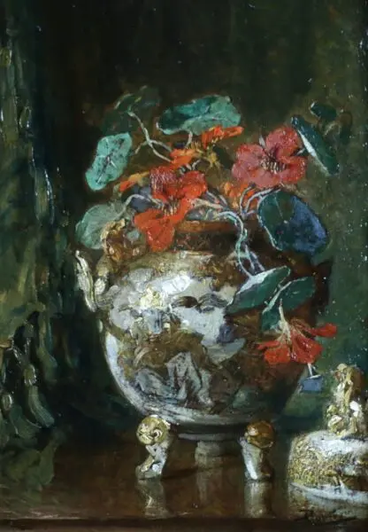 Flowers in Japanese Vase - Buy Fine Paintings Online