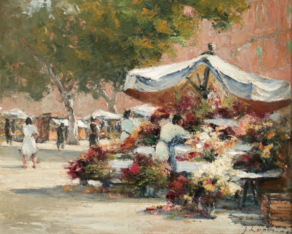 Le marché aux fleurs - Buy Fine Paintings Online