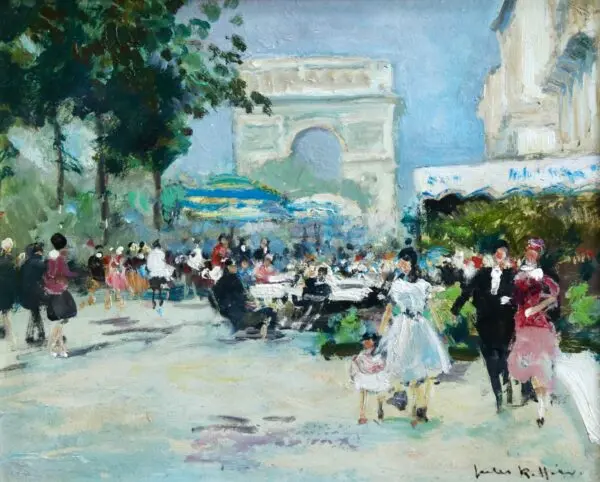 Terrasse sur les Champs Elysses - Buy Fine Paintings Online