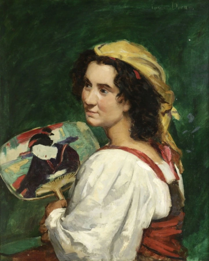 Girl with Japanese Fan - Buy Fine Paintings Online