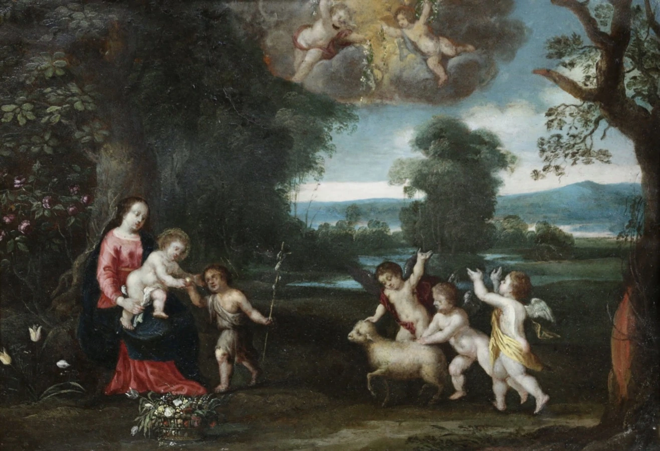 The Infant Christ & John The Baptist - Buy Fine Paintings Online
