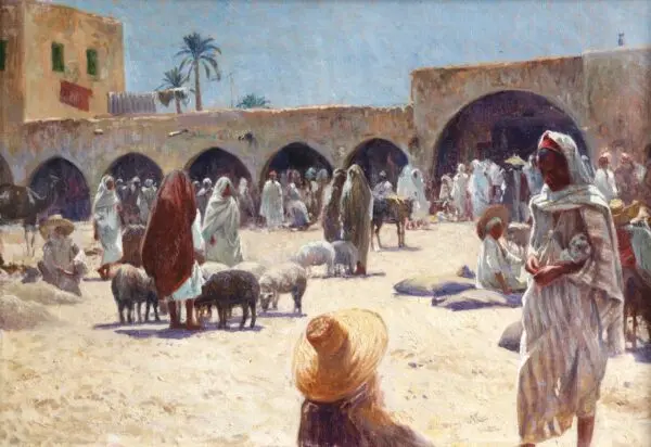 Market at Gabes – Tunisia - Buy Fine Paintings Online