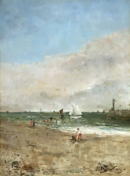 Figures on the Beach - Buy Fine Paintings Online