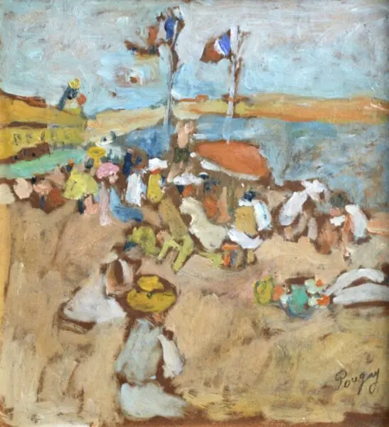 Sur La Plage – Juan les Pins - Buy Fine Paintings Online