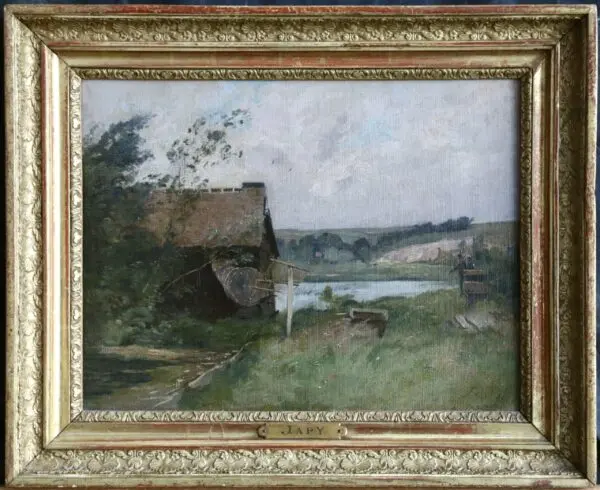 Eel Traps by a River - Buy Fine Paintings Online