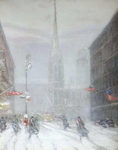 Trinity Church – Wall Street & Broadway – New York - Buy Fine Paintings Online