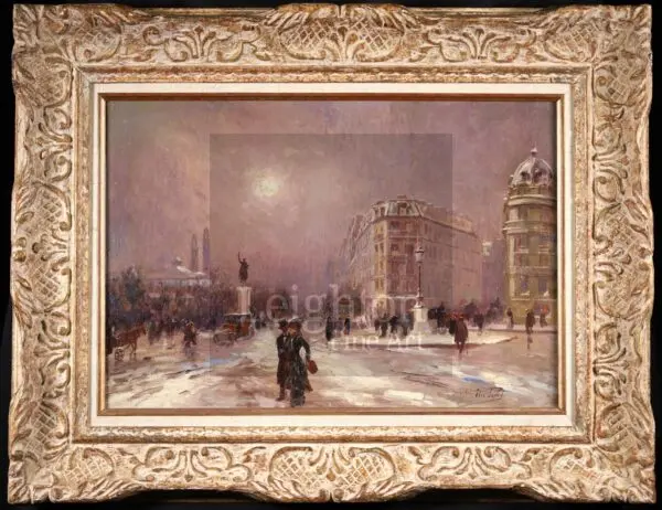 Winter – Place d’Iena, Paris - Buy Fine Paintings Online