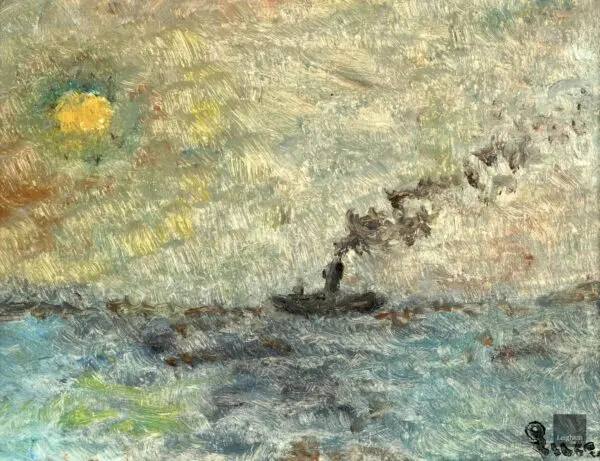 Steamer at Sunrise - Buy Fine Paintings Online