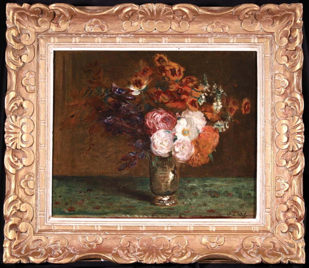 Bouquet dans une timbale d’argent - Buy Fine Paintings Online