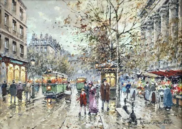 Marche Aux Fleurs – de la Madeleine - Buy Fine Paintings Online