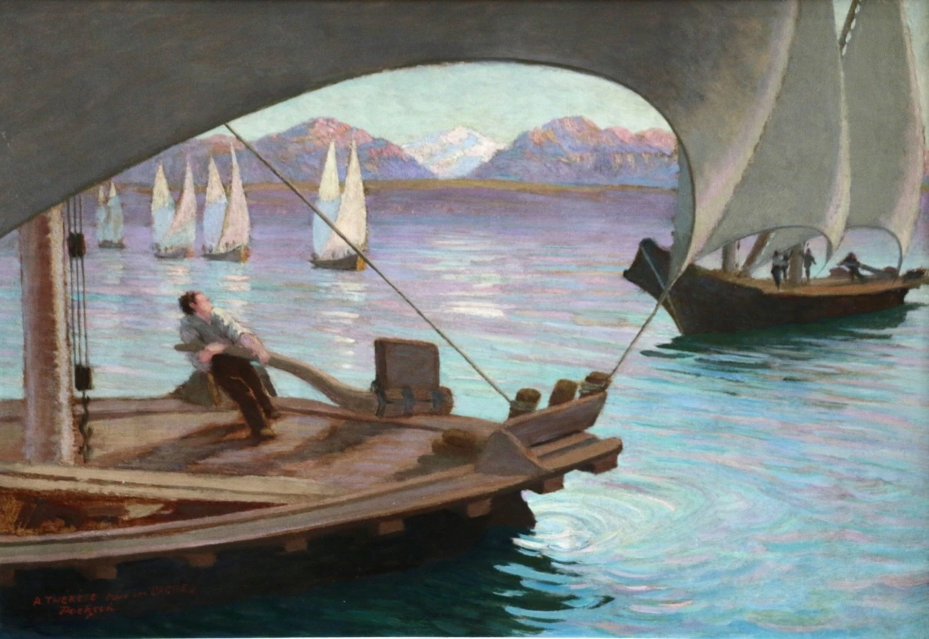 Boats – Lake Neuchatel - Buy Fine Paintings Online