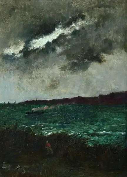 Steamer off the Coast – Evening - Buy Fine Paintings Online