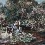 Gathering Flowers by a River thumbnail