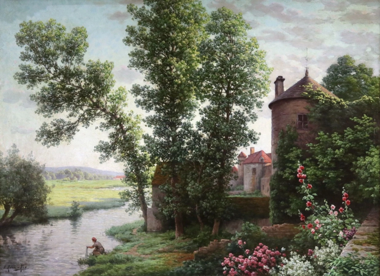 Venoy Commune – River Yonne - Buy Fine Paintings Online