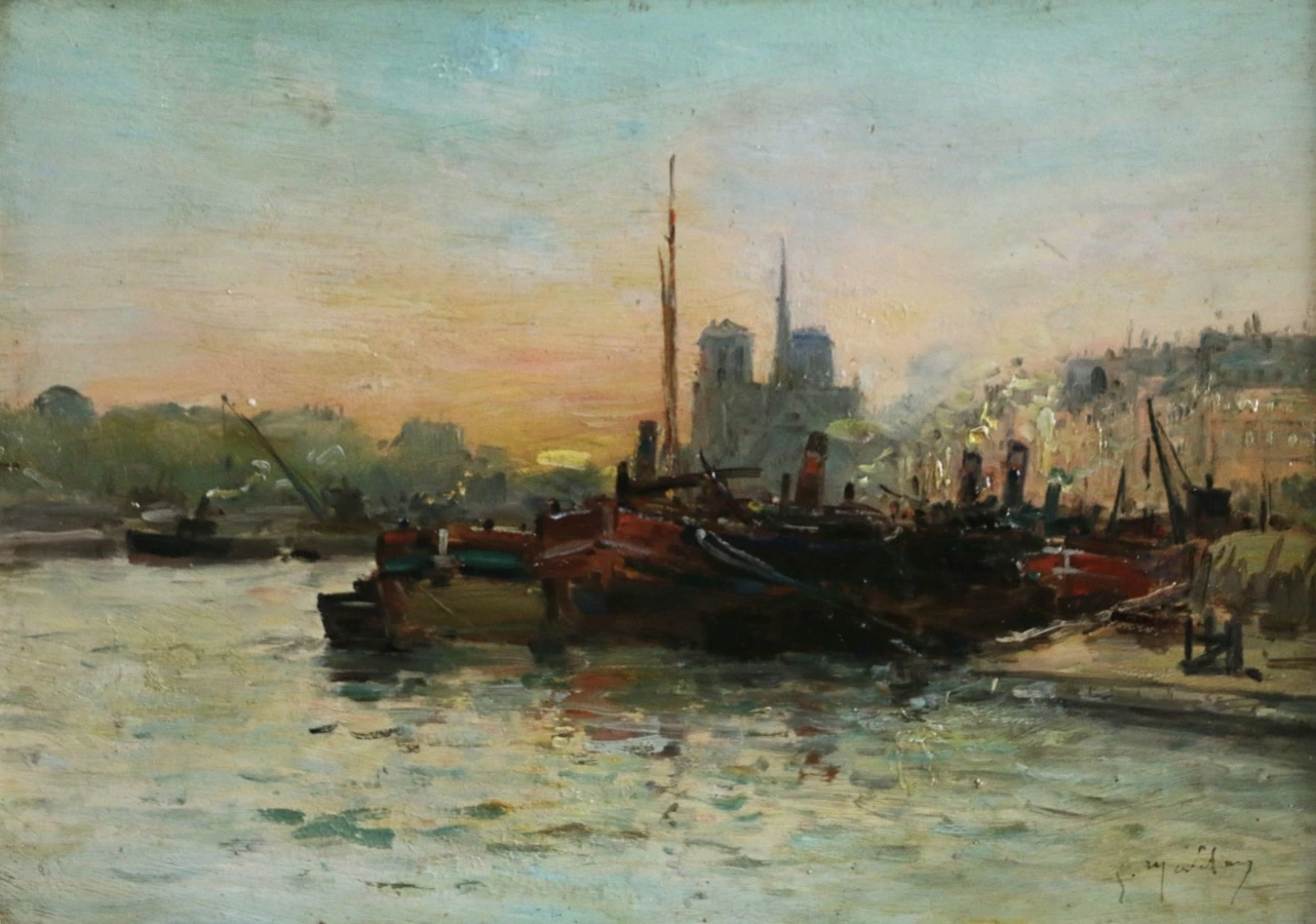 Paris- Seine at Sunset - Buy Fine Paintings Online