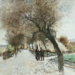 Figures in a Village Street thumbnail