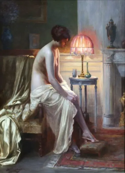 Nude in Boudoir - Buy Fine Paintings Online