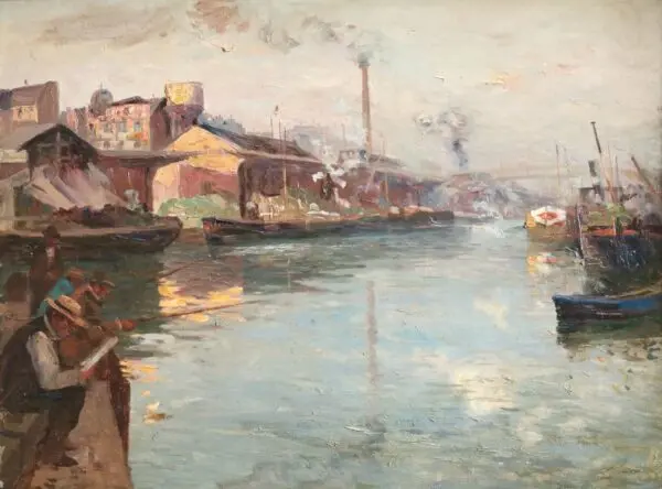 Fishing on the Seine – Paris - Buy Fine Paintings Online
