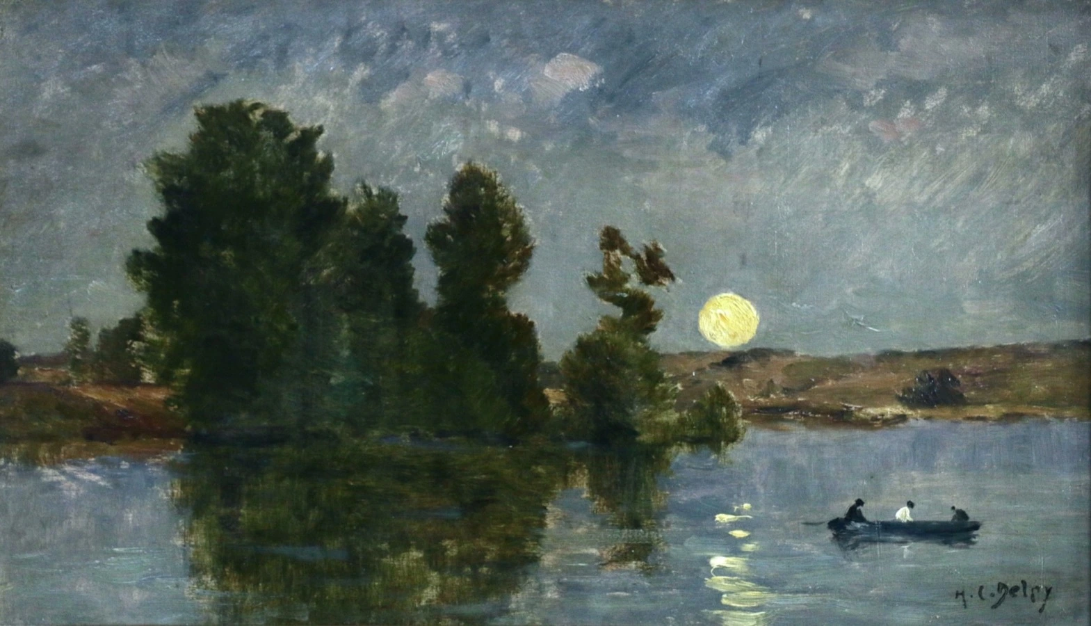 Moonlight 0n the River - Buy Fine Paintings Online