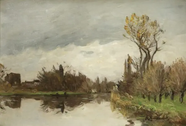 Morning on the River Oise - Buy Fine Paintings Online