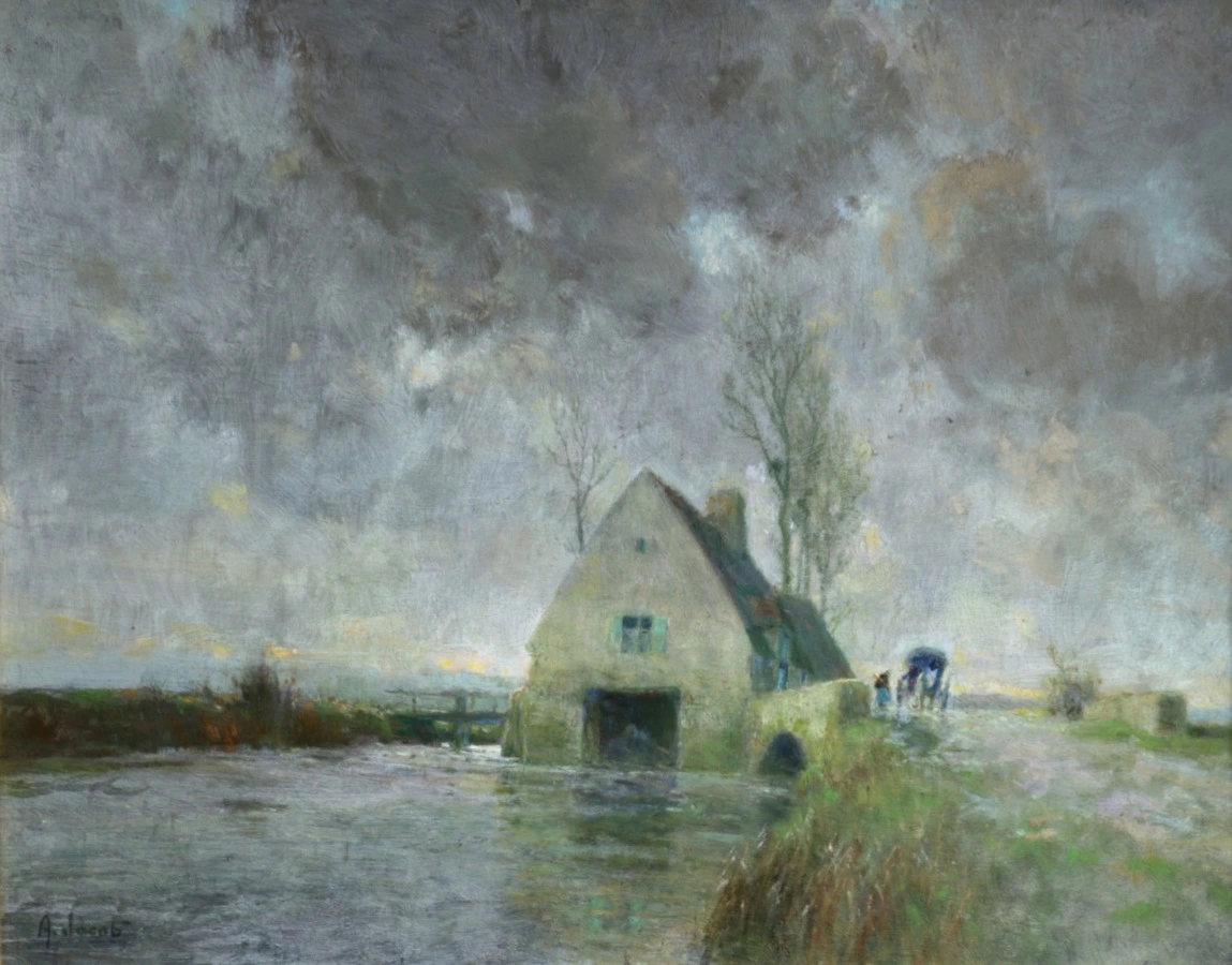 Temps De Pluie Au Vieux Moulin - Buy Fine Paintings Online