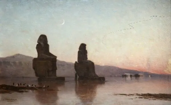 Colossi of Menmon, The Nile – Evening - Buy Fine Paintings Online