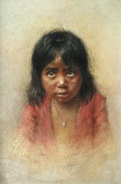 Pomo Indian Girl - Buy Fine Paintings Online