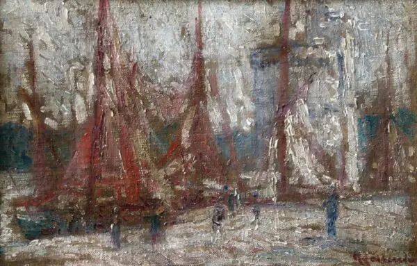 Unloading Boats - Buy Fine Paintings Online