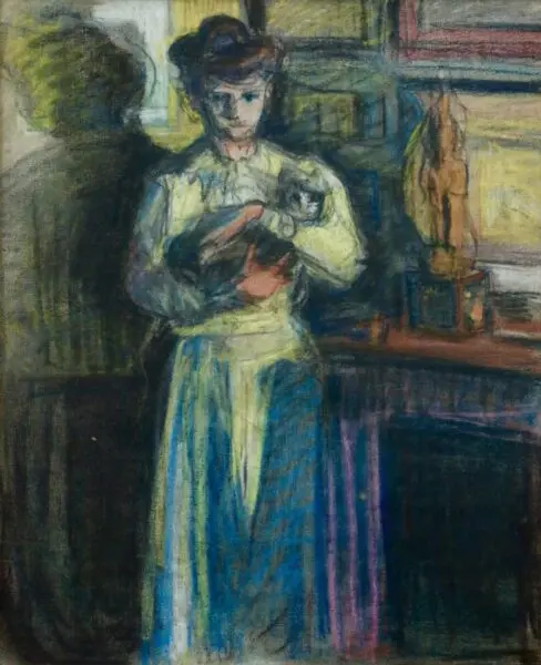 Young Girl with cat - Buy Fine Paintings Online