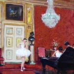 Ballet Dancers in a red Salon thumbnail