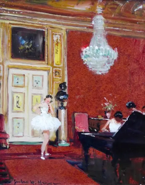 Ballet Dancers in a red Salon - Buy Fine Paintings Online